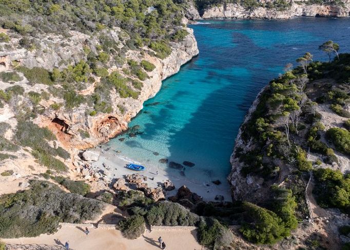 Es Calo des Moro is one of the most visited beaches in Majorca (Balearic Island - Spain)